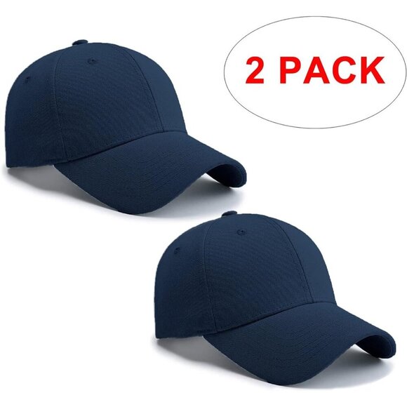 2 Packs Blue+blue Baseball Cap Golf Dad Hat For Men And Women main image 6